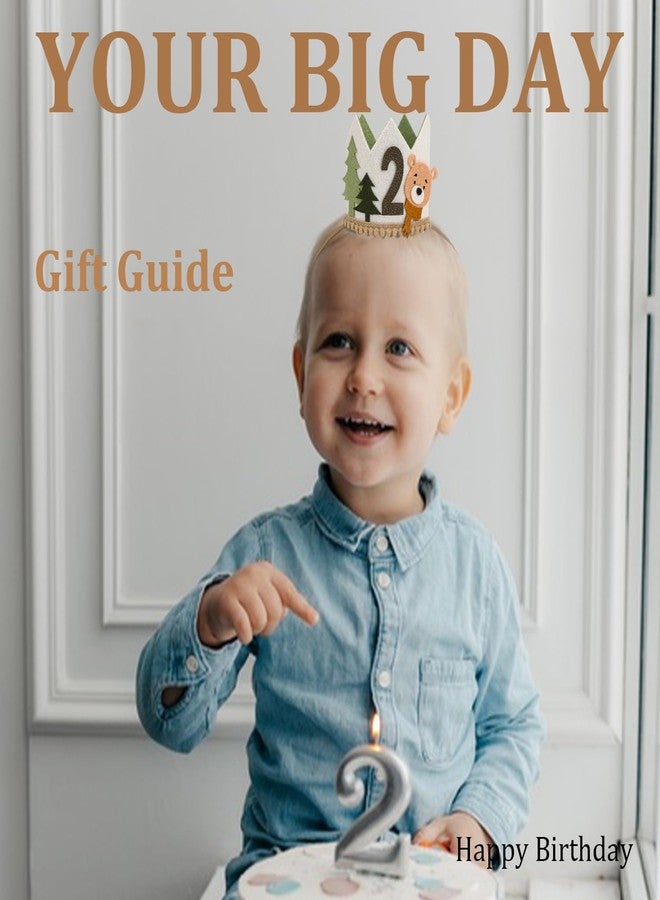 SuPoo 2nd Birthday Decorations for Boy Bear 2nd Birthday Hat Headband Animals Crown Tiara with Elastic Band 2 Year Old Happy Party Cap Decorations Supplies Photo Prop - Image 3